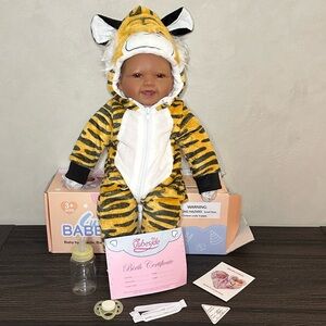 Babeside Lifelike Reborn 17 inch Smiling Baby Doll in Tiger Suit